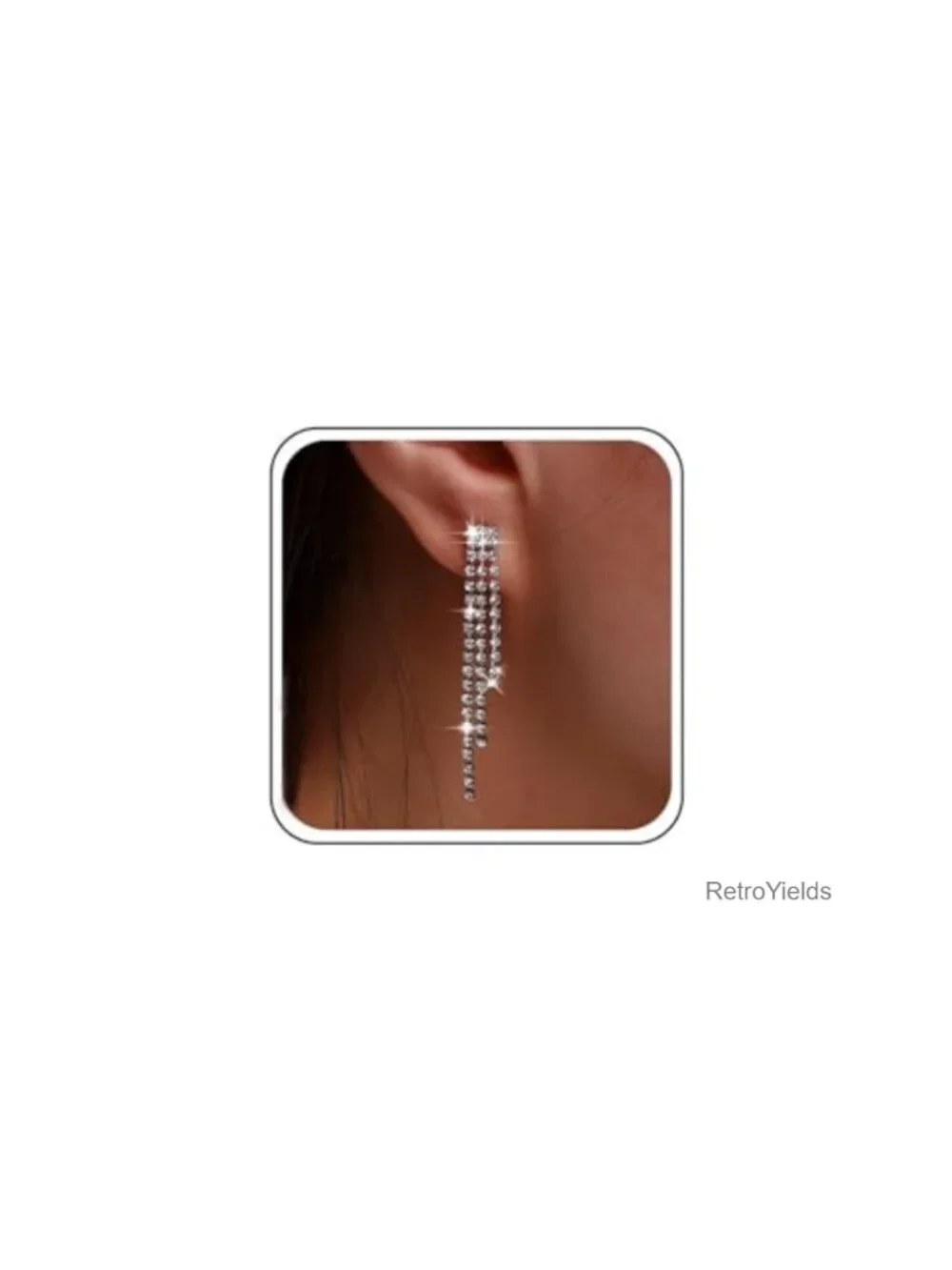 Crystal Tassel Chandelier Dangle Earrings for Women